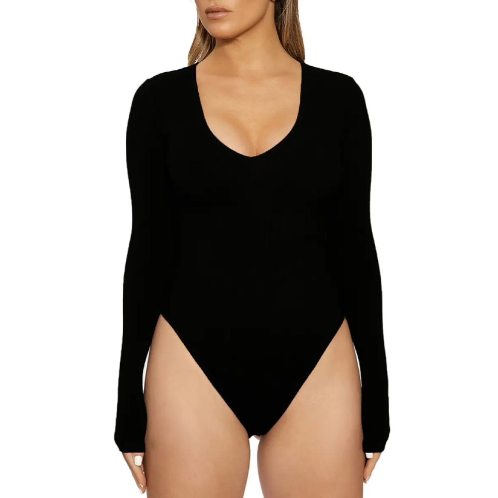 Naked Wardrobe Come Around Long Sleeve Bodysuit