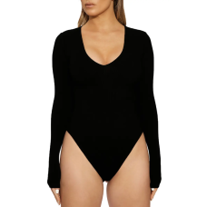 Naked Wardrobe Come Around Long-Sleeve Bodysuit