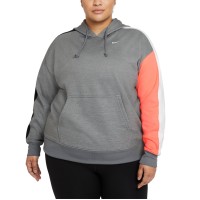 Nike Women’s Colorblocked Pullover Hoodie (Smoke Grey, Large)