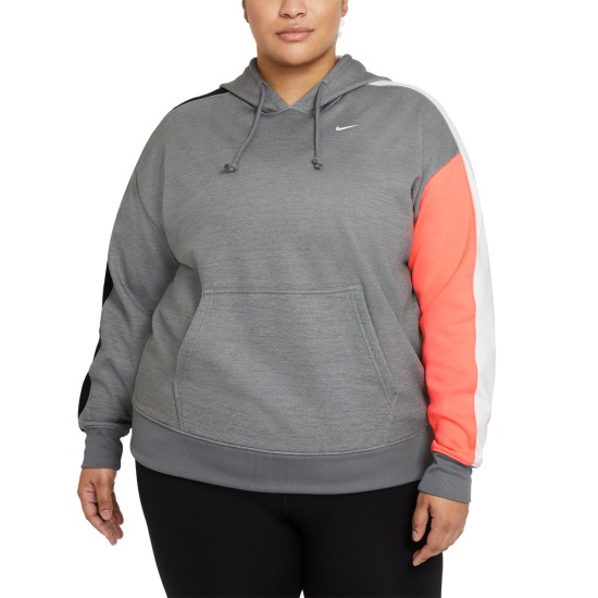  Women’s Colorblocked Pullover Hoodie (Smoke Grey, Large)