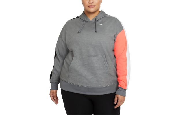  Women’s Colorblocked Pullover Hoodie (Smoke Grey, Large)