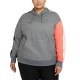  Women’s Colorblocked Pullover Hoodie (Smoke Grey, X-Small)