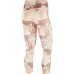  Womens Dri-fit Printed Cropped Full Length Leggings, Cream, X-Small