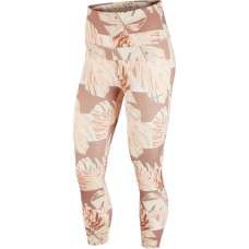 Nike Womens Dri-fit Printed Cropped Full Length Leggings, Cream, Small