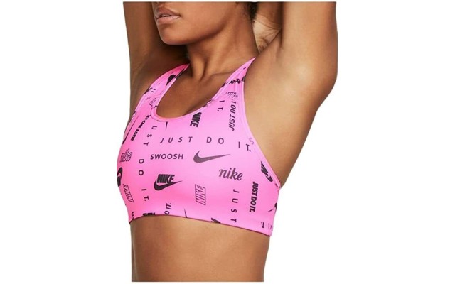  Women’s Dri-FIT Swoosh Medium Impact Sports Bra, Pink, Small