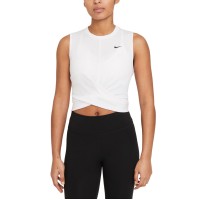 Nike Women’s Dri-fit Twist Tank Top, White, Small