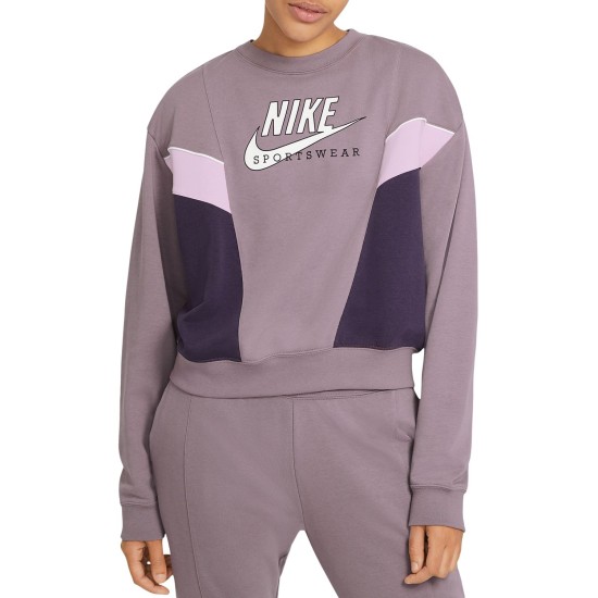  Women’s Heritage Colorblocked Sweatshirt, Purple, Medium