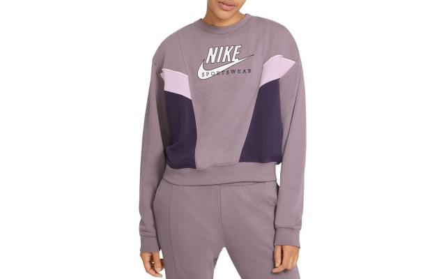  Women’s Heritage Colorblocked Sweatshirt, Purple, Medium