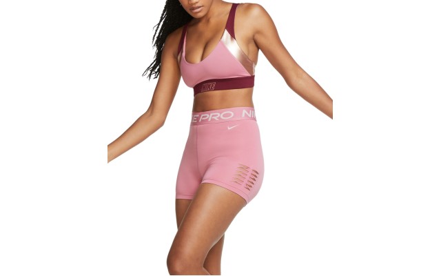  Women’s Indy Metallic Low Impact Sports Bra, Pink, X-Small