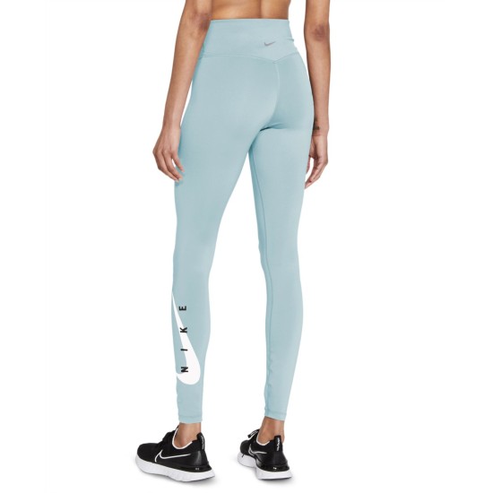  Women’s Logo Active Running 7/8 Tights, Blue, Large