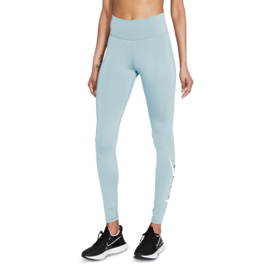  Women’s Logo Active Running 7/8 Tights, Blue, Large