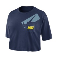 Nike Women’s Logo Pocket Crop Top, Midnight, Medium