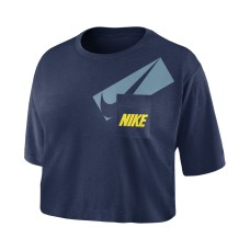 Nike Women’s Logo Pocket Crop Top, Midnight, Medium