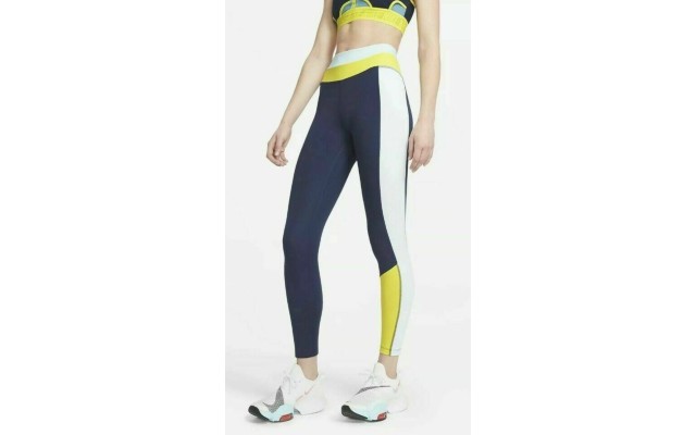  Women’s Mid-Rise 7/8Colorblocked Leggings, Midnight, Medium