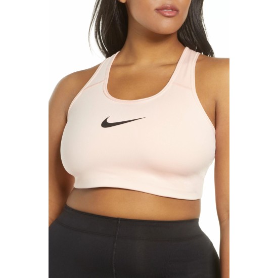  Women’s Plus Size Dri-FIT Medium-Support Sports Bra (Pink, 1X)