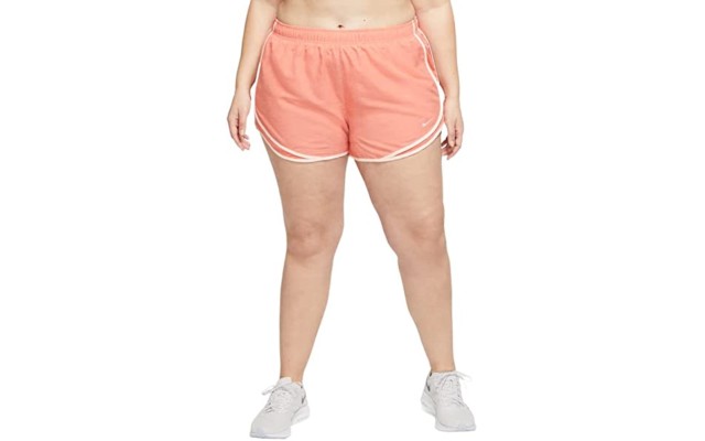  Women’s Plus Size Tempo Dri-FIT Track Shorts, Orange, 1X