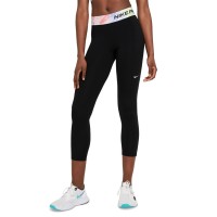 Nike Women’s Printed-Waist Logo 7/8 Length Leggings, Black, X-Small