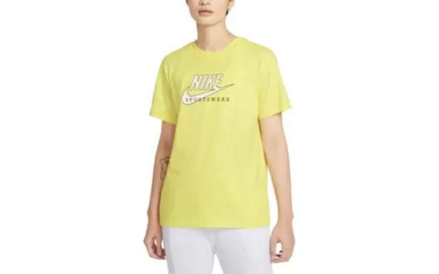  Women’s Sportswear Cotton Heritage T-Shirt, Yellow, Small