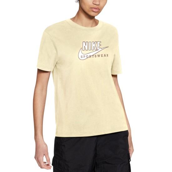  Women’s Sportswear Cotton Heritage T-Shirt, Yellow, Small