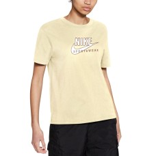 Nike Women’s Sportswear Cotton Heritage T-Shirt, Yellow, X-Small