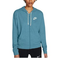 Nike Women’s Sportswear Gym Vintage Full-Zip Hoodie, X-Small, Blue