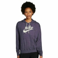 Nike Women’s Sportswear Gym Vintage Logo Hoodie, Purple, X-Large