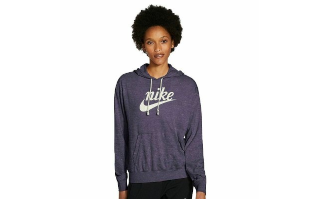  Women’s Sportswear Gym Vintage Logo Hoodie, Purple, X-Large