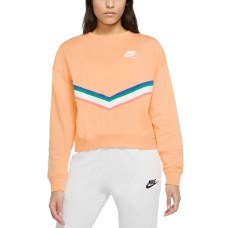 Nike Women’s Sportswear Heritage Fleece Sweatshirt, Coral, X-Small