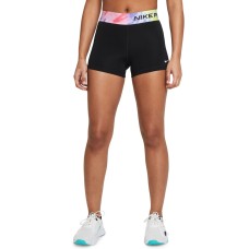 Nike Women’s Tie-Dye Waist Pro 3″ Shorts, Black, Large