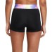  Women’s Tie-Dye Waist Pro 3″ Shorts, Black, X-Small