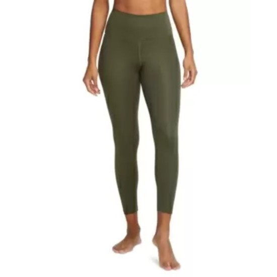  Women’s Yoga 7/8 Length Leggings, Green, Medium