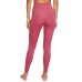  Women’s Yoga Twist-Waist High-Rise 7/8 Length Leggings, Beet Red, Medium