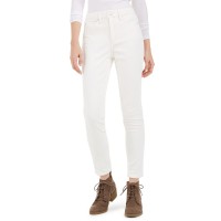 Oat High-Rise Blush Skinny Corduroy Pants, Winter White, 25