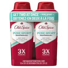 Old Spice High Endurance Body Wash for Men, Pure Sport Scent, 18 fl oz, 2 Pack