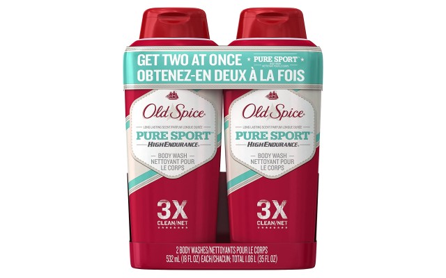  High Endurance Body Wash for Men, Pure Sport Scent, 18 fl oz, 2 Pack