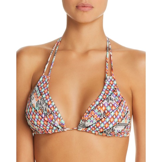 OndadeMar Women’s Triangle Bikini Top, Multi, Large