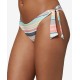 O’Neill Juniors’ Maho Cruz Striped Cheeky Bikini Bottoms, X-Large, Multicolor