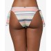 O’Neill Juniors’ Maho Cruz Striped Cheeky Bikini Bottoms, X-Large, Multicolor