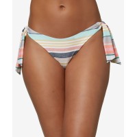 O’Neill Juniors’ Maho Cruz Striped Cheeky Bikini Bottoms, X-Large, Multicolor
