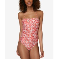 O’Neill Juniors’ Piper Ditsy One-Piece Swimsuit Women’s Swimsuit, Red/Multi, X-Small