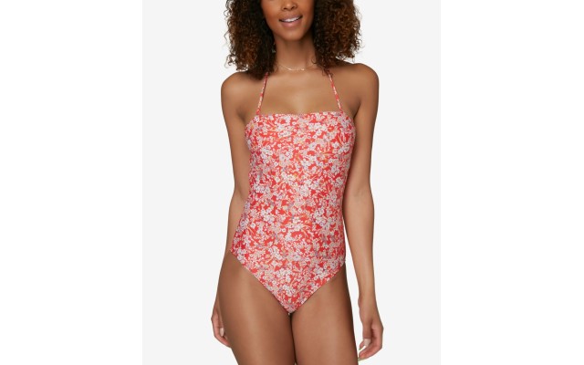 O’Neill Juniors’ Piper Ditsy One-Piece Swimsuit Women’s Swimsuit, Red/Multi, X-Small