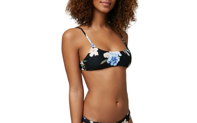 O’Neill Juniors’ Surfside Seabright Bikini Top, Black, Large