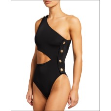 Oye Swimwear Rhea Cutout One Shoulder One Piece Swimsuit