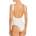 Palm Swimwear Maya Belted One Piece Swimsuit, Ivory, Medium