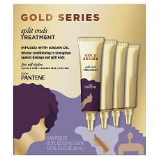 Pantene Gold Series Split Ends Treatment for Curly Coily Hair 4 Piece 0.5 Fl Oz Each