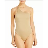 Peixoto Womens Asymmetric Lined One-Piece Swimsuit Gold Large