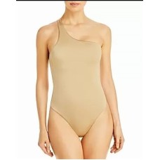 Peixoto Womens Asymmetric Lined One-Piece Swimsuit Gold Large