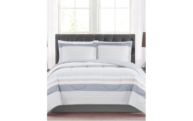  Grace 2-Pc. Reversible Stripe Twin Comforter Set, Multi