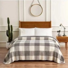 Pendleton Sherpa Ultra Soft and Cozy Fleece Blanket, King, Gray