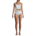  Printed Ruffled Cutout One Piece Swimsuit, White, 2
